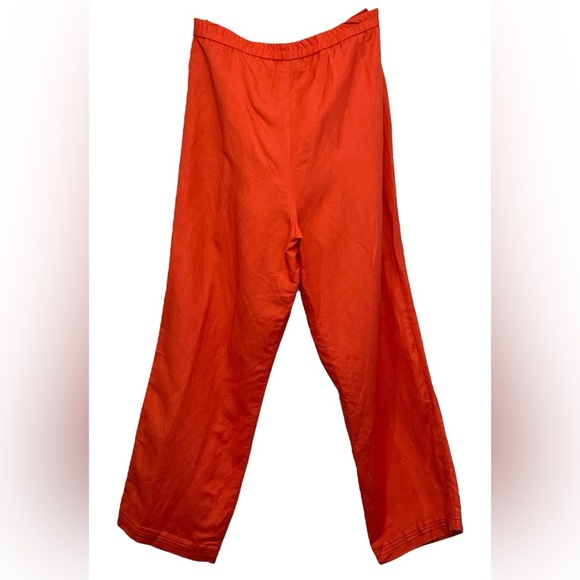 J.H. Collectibles Linen Blend Wide Leg Women’s Pants, Beautiful Orange, Size 16 - Picture 3 of 13